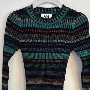 Milly Minis Metallic Striped Dress